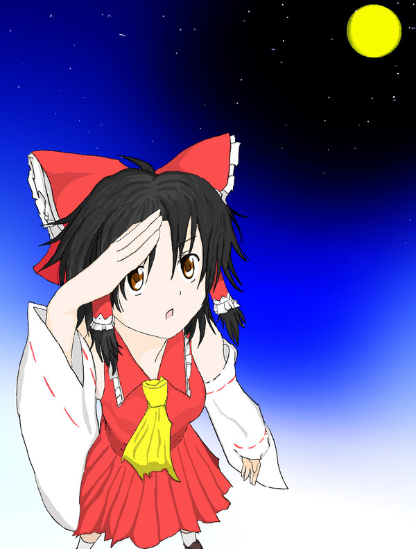 月夜の霊夢