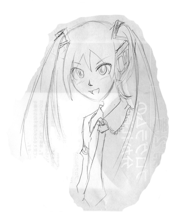 らくがき（初音ミク…のつもり）