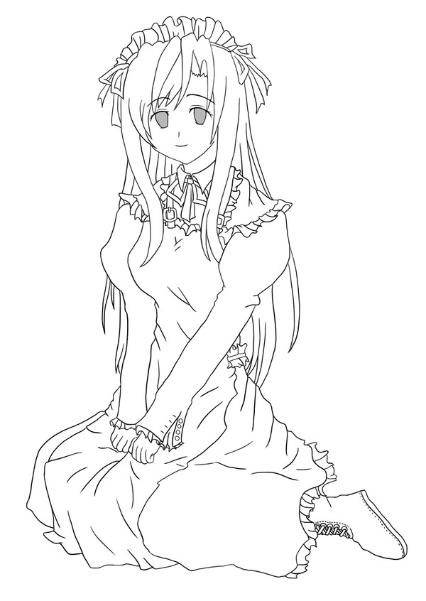 pixia講座を見ながら言葉様を線画に起こしてみた