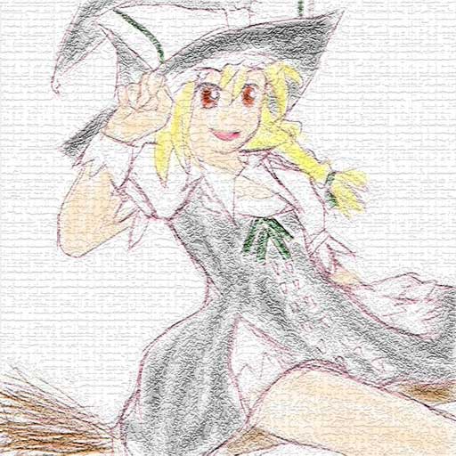 魔理沙初描き