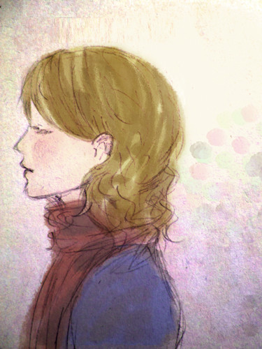 ふわふわ横顔