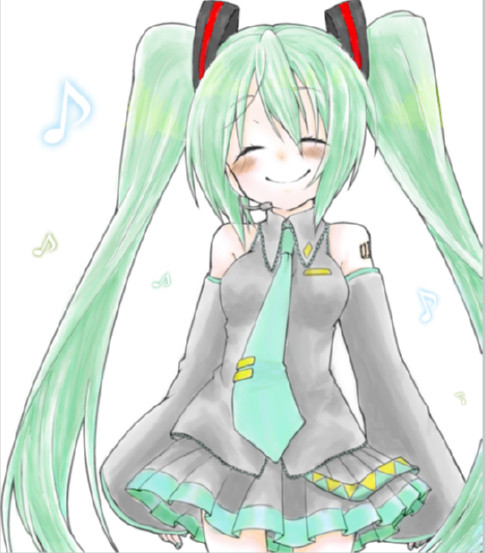 塗り絵ミク