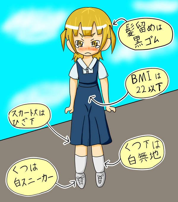 みっちゃんに地味な服装させて辱しめたい