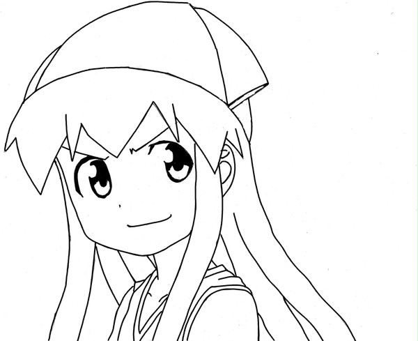 イカ娘　線画
