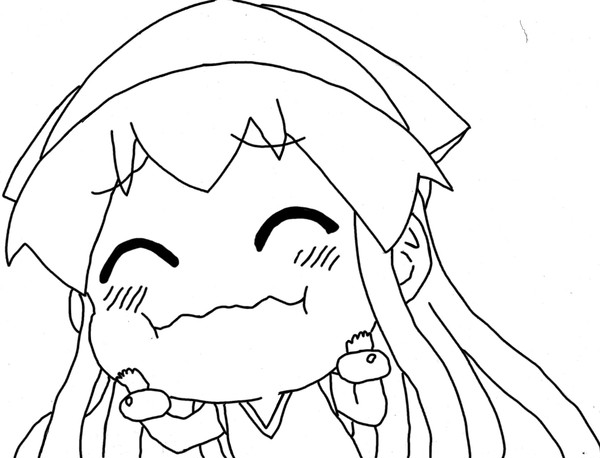 ミニイカ娘　線画