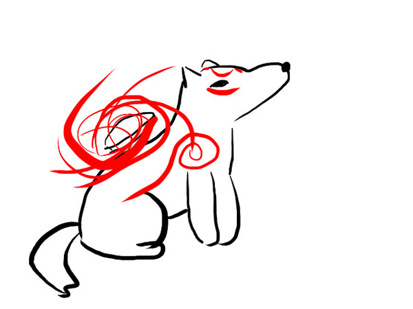 アマテラス一発描き