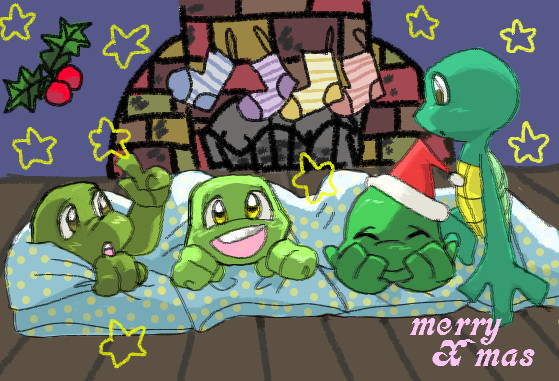 子ガメのクリスマス
