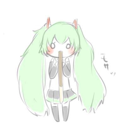ポッキーともふもふなミクさん