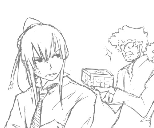 師匠と神田（ラクガキ）
