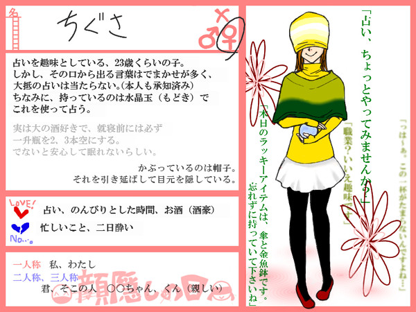 【顔隠しの国】ちぐさ【目隠しの街】