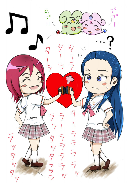 満と薫で黒板消しダンス