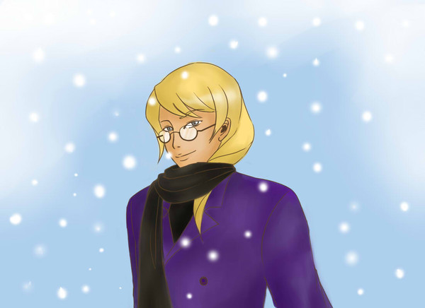 雪の中