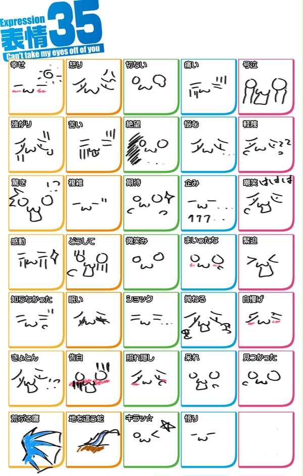ロウの表情集
