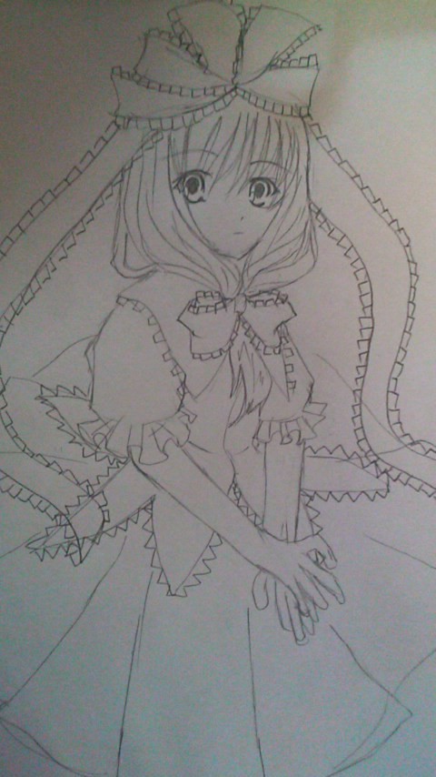 鍵山 雛 東方Project ラフ画