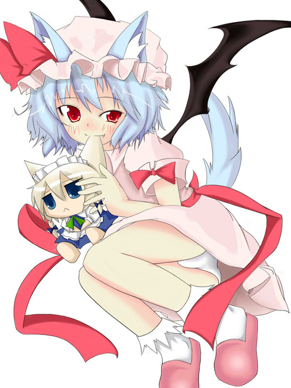 レミリアと犬咲夜人形?