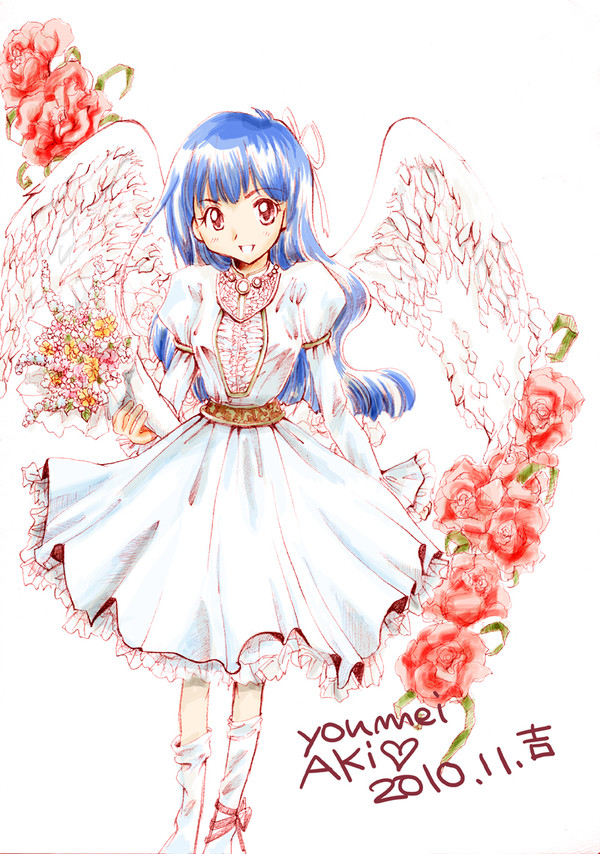 お花をどうぞ。天使は微笑んだ…