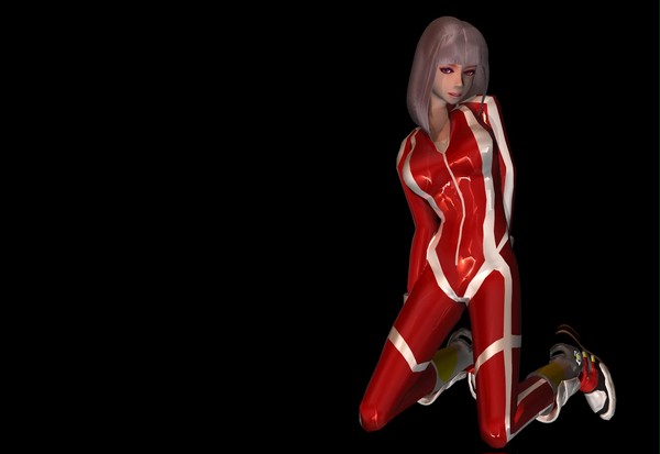 ライダースーツの女の子