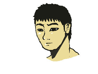 少しうつむき加減