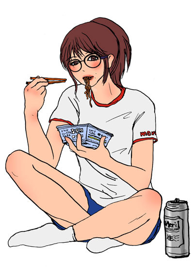 やきそばとビール
