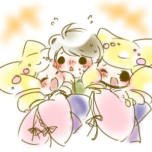 【おとめ妖怪】しあわせ感じます【らくがき】
