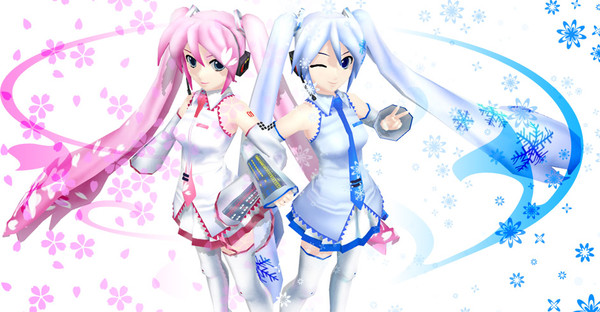 桜＆雪