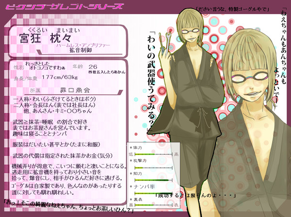 【ぴく戯】宮狂枕々【キャラクター】12/12ｺﾒ返！