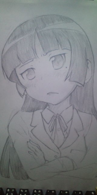 鉛筆で落書き