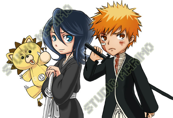 Ichigo, Rukia & Kon