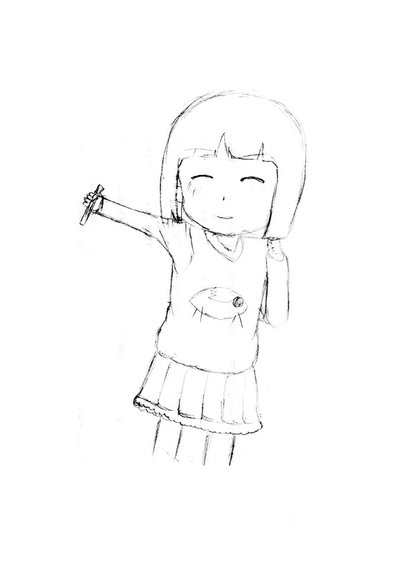 黒猫妹落書き