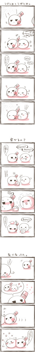 何と言うこともない戯れるもちの肖像