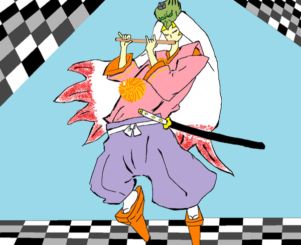 ペイント＋マウスでウシワカ