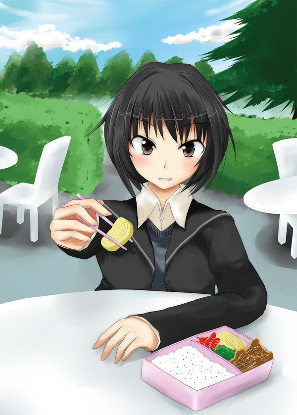 七咲がお弁当を食べさせている相手は