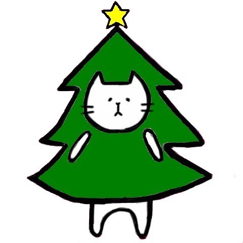 ツリーになったねこ