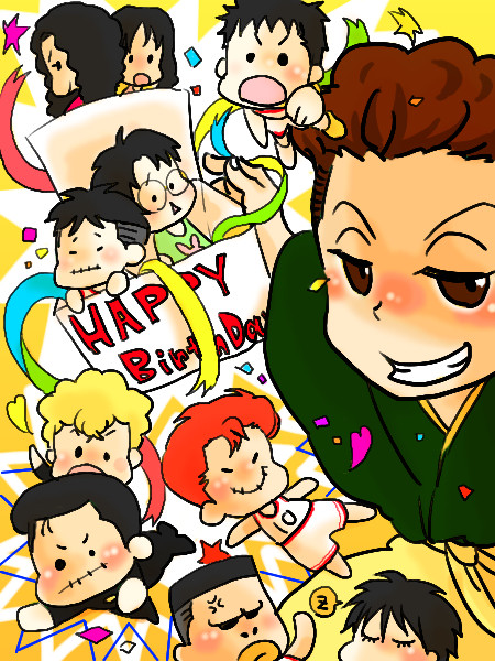 誕生日に押しつけた絵