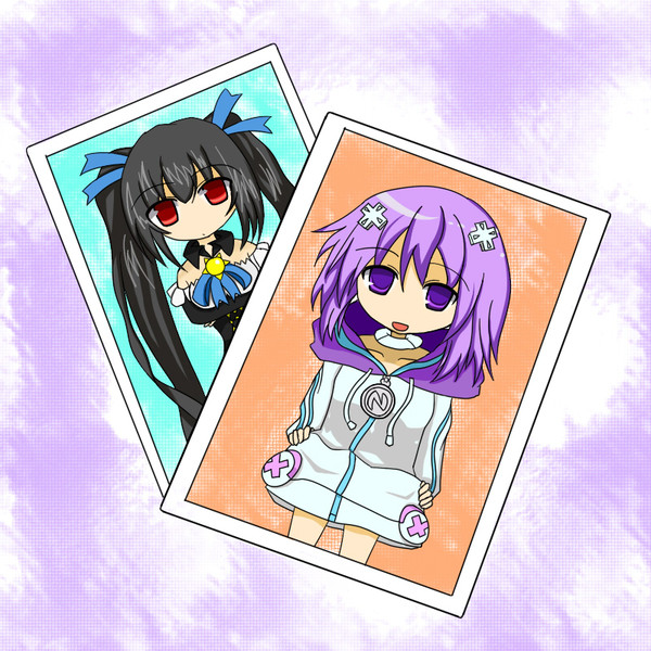 ネプ子とノワールのトレカ風