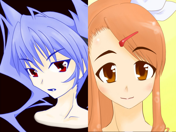 ツインテとかポニテっぽいの