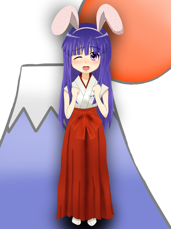 梨花ちゃんが巫女さん　年賀状