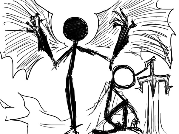誰かこんな感じの構図で描いて