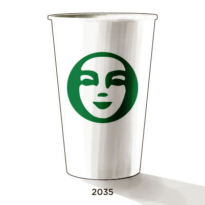 スターバックス、ロゴの予想（2035年）