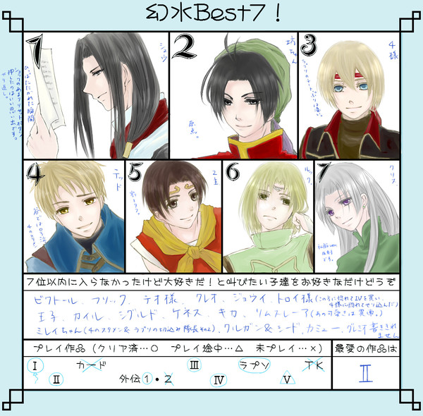 【イメレス】幻水Best7!