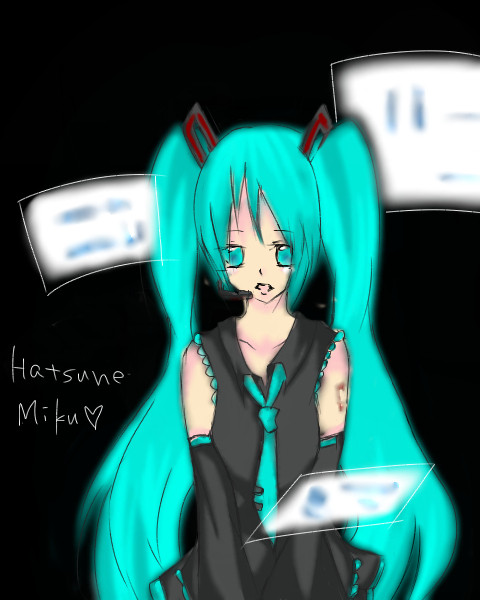 ミクさん初描きーｗ