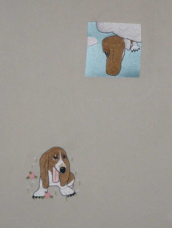 Basset hound in the sky