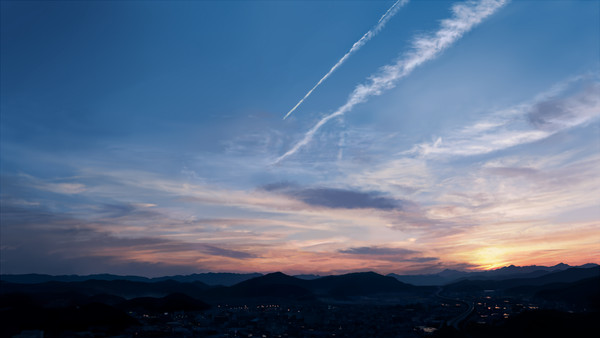 夕日
