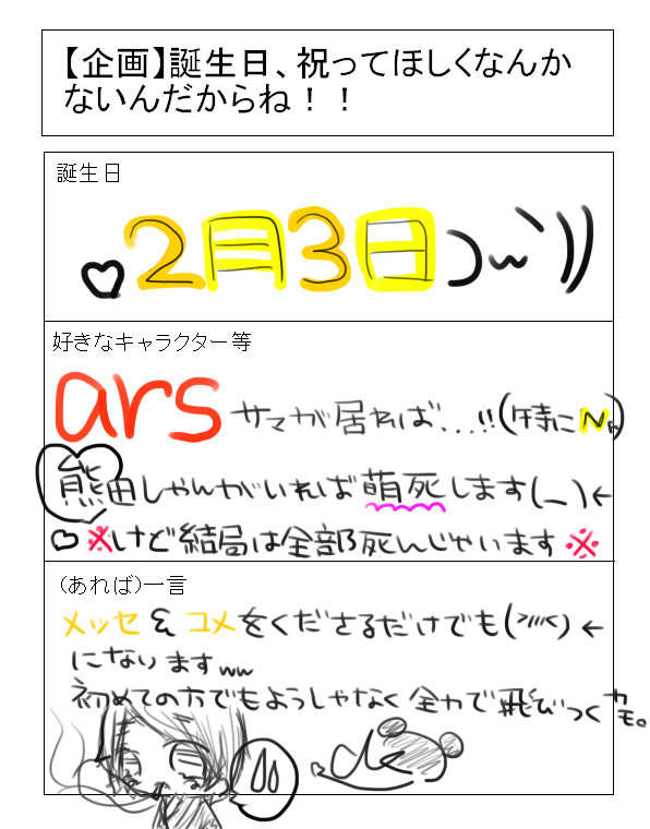 祝ってほしいんですからね!!