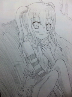 ツインテの白ニーソっ子
