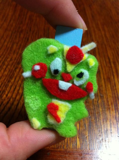 【フェルトで】ナッティクリップ【作ってみた】