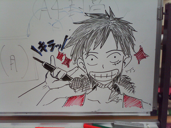 今日の絵描きはルフィだった