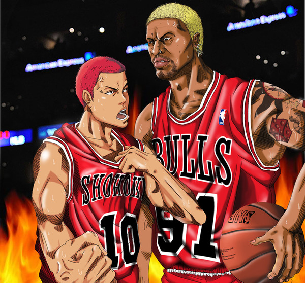 籃板王櫻木花道 VS 壞孩子 Dennis Rodman!!!!