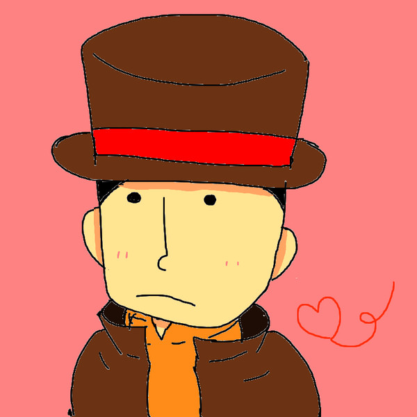 待ち時間に描いたレイトン先生