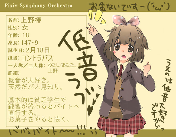 【ぴくオケ】上野椿【コントラバス】